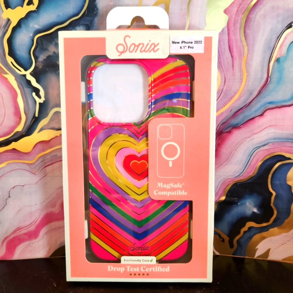 Sonix MagSafe iPhone 14 Pro Case - Multicolor Heart Design